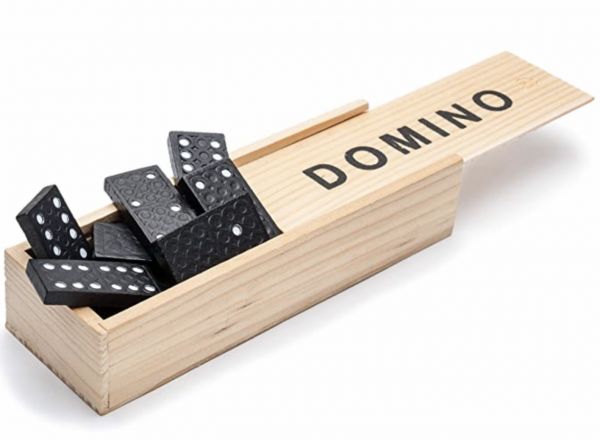 Dominosteine in Holzbox für Kinder ab 3 Jahren