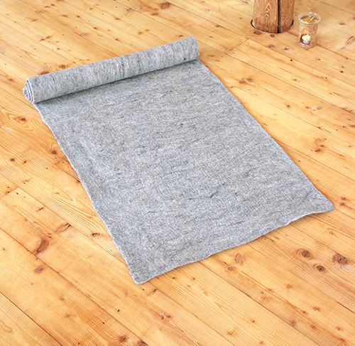 Kinder YOGA Matte Filz | FairTrade® aus Nepal | hellgrau | plastikfrei