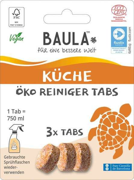 Biobaula ® 3x Küchen Öko-Tab | biologisch abbaubar |