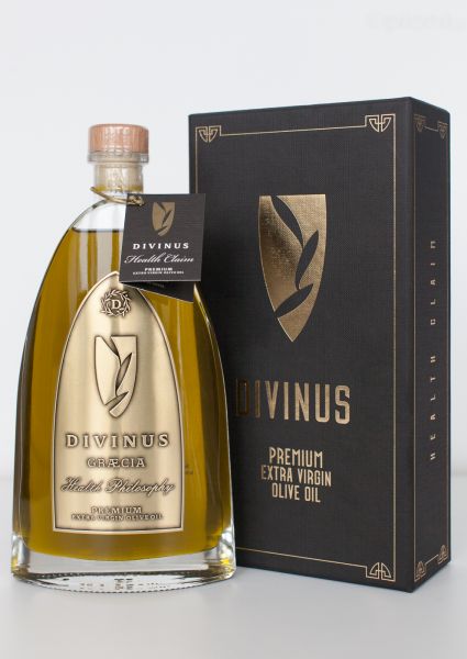 Divinus - hochpolyphenolisches extra natives Olivenöl | 500ml Glasgeschenkflasche
