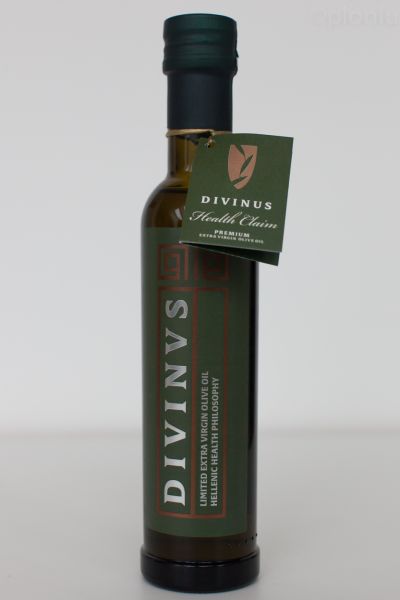 Divinus - hochpolyphenolisches extra natives Olivenöl | 250ml Standard Glasflasche - NEUE ERNTE 2020